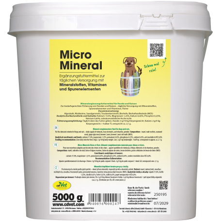 cdVet MikroMineral Mineralergänzungsfutter Hund & Katze